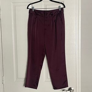 PAIGE Deep Burgundy Cropped Pants